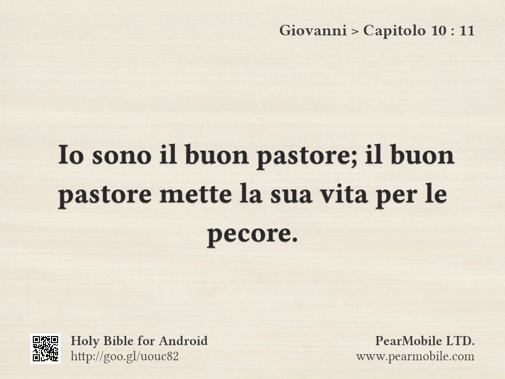 Giovanni, Capitolo 10:11